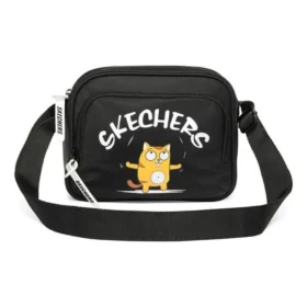 Bolso bandolera con gráfico del logotipo «Negro, blanco y amarillo»