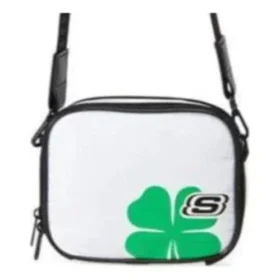 Bolso bandolera con logotipo de trébol «Blanco Verde»