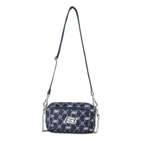 Bolso bandolera informal de tela ajustable «Navy White»