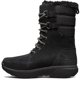 Botas de nieve de caña ultraalta para exterior, color negro