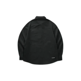 Camisa tipo cárdigan de pana de un solo botonadura «Negro Blanco Beige»