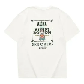 Camiseta con estampado de Skechers x Bob Esponja «Blanco y verde»