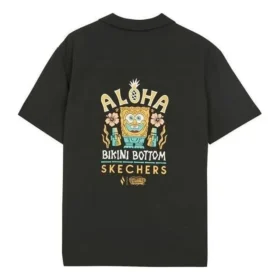 Camiseta con gráfico trasero Skechers x Bob Esponja «Negro Amarillo»