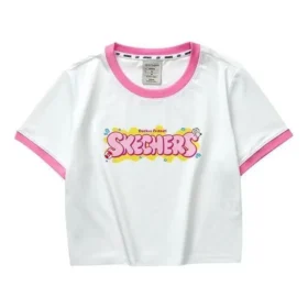 Camiseta con letras estampadas «Blanco Rosa Azul»