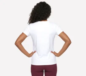 Camiseta de manga corta con estampado floral y diamantes