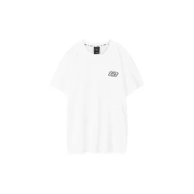 Camiseta de manga corta Skechers Printing S Knit para hombre, blanca