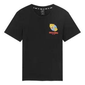Camiseta de manga corta transpirable con estampado, estilo para pareja, color negro