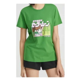 Camiseta de manga corta verde Sailor Moon Crossover SS20