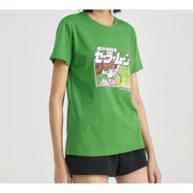 Camiseta de manga corta verde Sailor Moon Crossover SS20