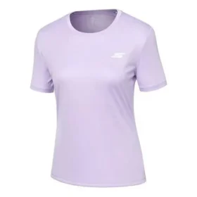 Camiseta de running de punto de manga corta morada