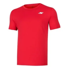 Camiseta deportiva de entrenamiento Skechers Sport para hombre, de punto, manga corta, color rojo payaso