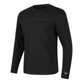 Camiseta deportiva informal de manga larga de color liso «Black»