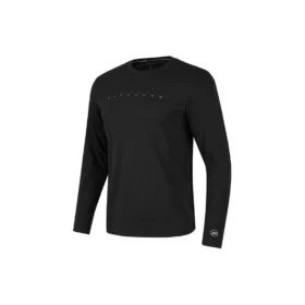 Camiseta deportiva informal de manga larga de color liso «Black»
