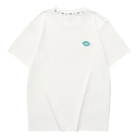 Camiseta informal con letras estampadas «Blanco Azul»