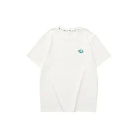 Camiseta informal con letras estampadas «Blanco Azul»