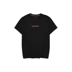Camiseta informal con letras estampadas «Negro Rojo Blanco»