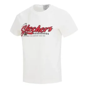 Camiseta informal de manga corta «Blanco Rojo»