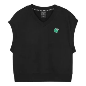 Camiseta sin mangas informal con estampado «Negro»