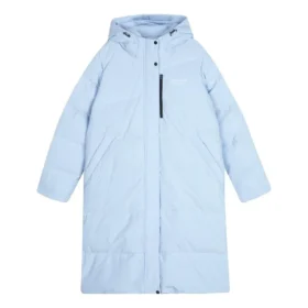 Chaqueta básica larga de plumón «Azul»