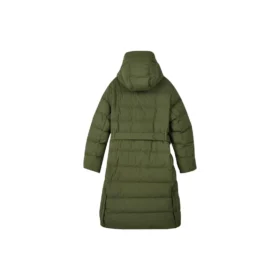 Chaqueta casual de plumón tejida larga con capucha de la serie «Bobs» «Verde»