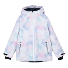 Chaqueta con capucha de plumón SKX «Morado, azul y blanco»