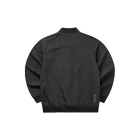 Chaqueta con cremallera y estampado liso «Negro»