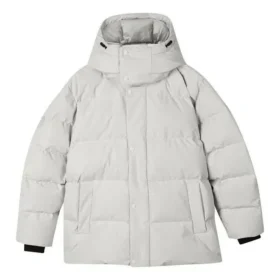 Chaqueta de plumón con capucha, cálida y ligera «Gris»