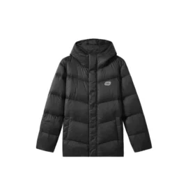 Chaqueta de plumón con capucha y logotipo liso de la serie Casual Colorida «Multicolor»