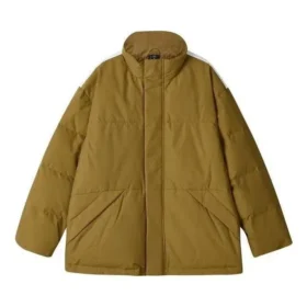Chaqueta de plumón con cremallera y letras estampadas de la serie Sport Lifestyle «Tan»