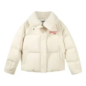 Chaqueta de plumón con logotipo estampado «Blanco Negro»