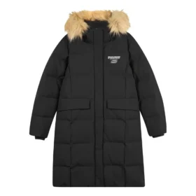 Chaqueta de plumón larga de la serie Casual «Negro»