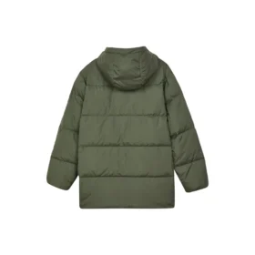 Chaqueta de plumón larga informal «Verde oliva»