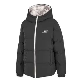Chaqueta de plumón reversible, ligera y cálida «Negro Gris Morado»