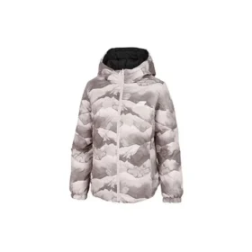 Chaqueta de plumón reversible, ligera y cálida «Negro Gris Morado»