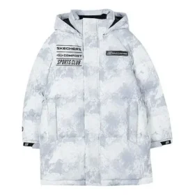 Chaqueta de plumón tejida básica «Blanco Negro»