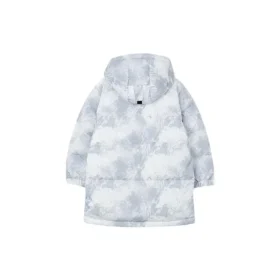 Chaqueta de plumón tejida básica «Blanco Negro»