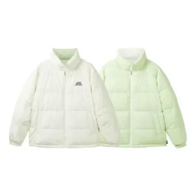 Chaqueta deportiva reversible, Waterproof y cálida de plumón «Blanco Verde»