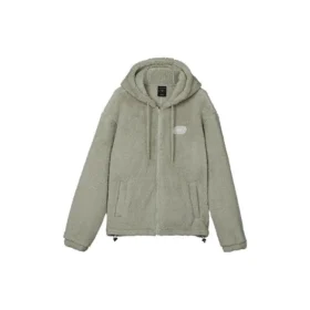 Chaqueta informal cálida de imitación de lana de cordero «Verde oliva»