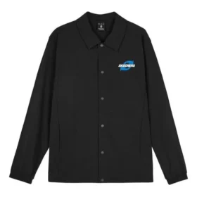 Chaqueta informal con estampado de letras «Negro»