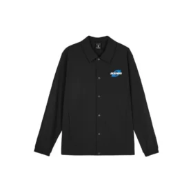 Chaqueta informal con estampado de letras «Negro»