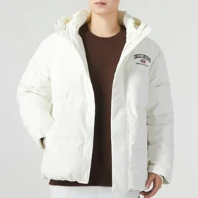 Chaqueta informal de plumón «Blanco Negro»