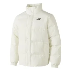 Chaqueta Waterproof de plumón con letras estampadas «Blanca»