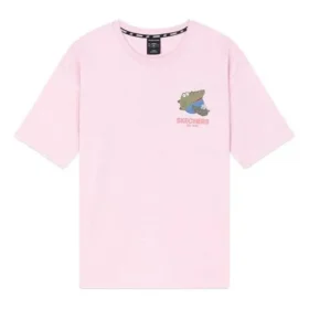 Estampado transpirable, manga corta, unisex, rosa y rojo