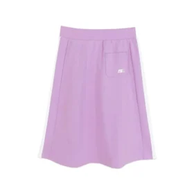 Falda a la cintura con estampado de logotipo en patchwork contrastado «Purple»