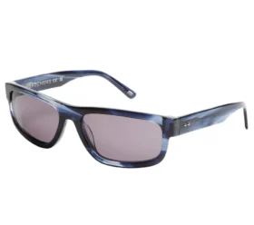 Gafas de sol rectangulares elevadas con diseño brillante de cuerno