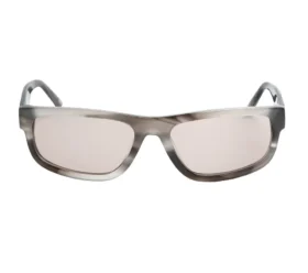 Gafas de sol rectangulares elevadas con diseño brillante de cuerno