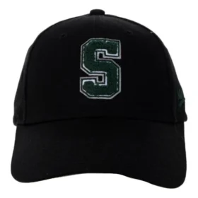 Gorra de béisbol con bordado de la letra S «Negro-verde»