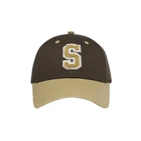 Gorra de béisbol con bordado de letra «Marrón claro»