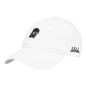 Gorra de béisbol con logotipo estampado «Blanco Negro»