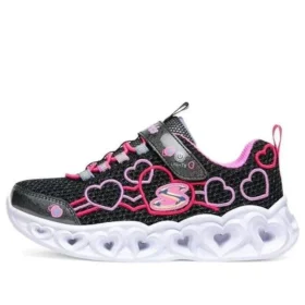 Heart Lights Low-Top K Negro/Rosa